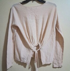 Vince Cream Sweater With Back Tie